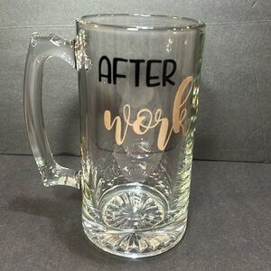 AFTER WORK Large Glass Mug